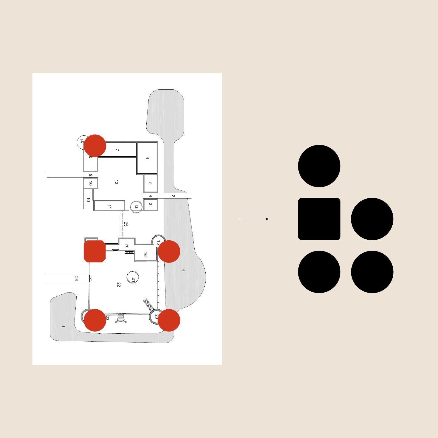 Supermoon branding Commandery Gruitrode floor plan