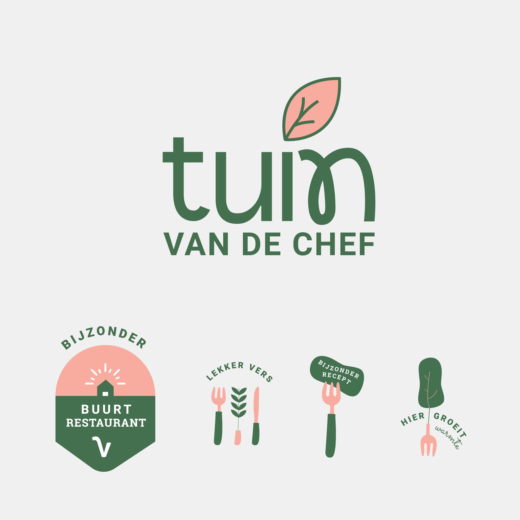 branding Tuin van de chef logo en iconen