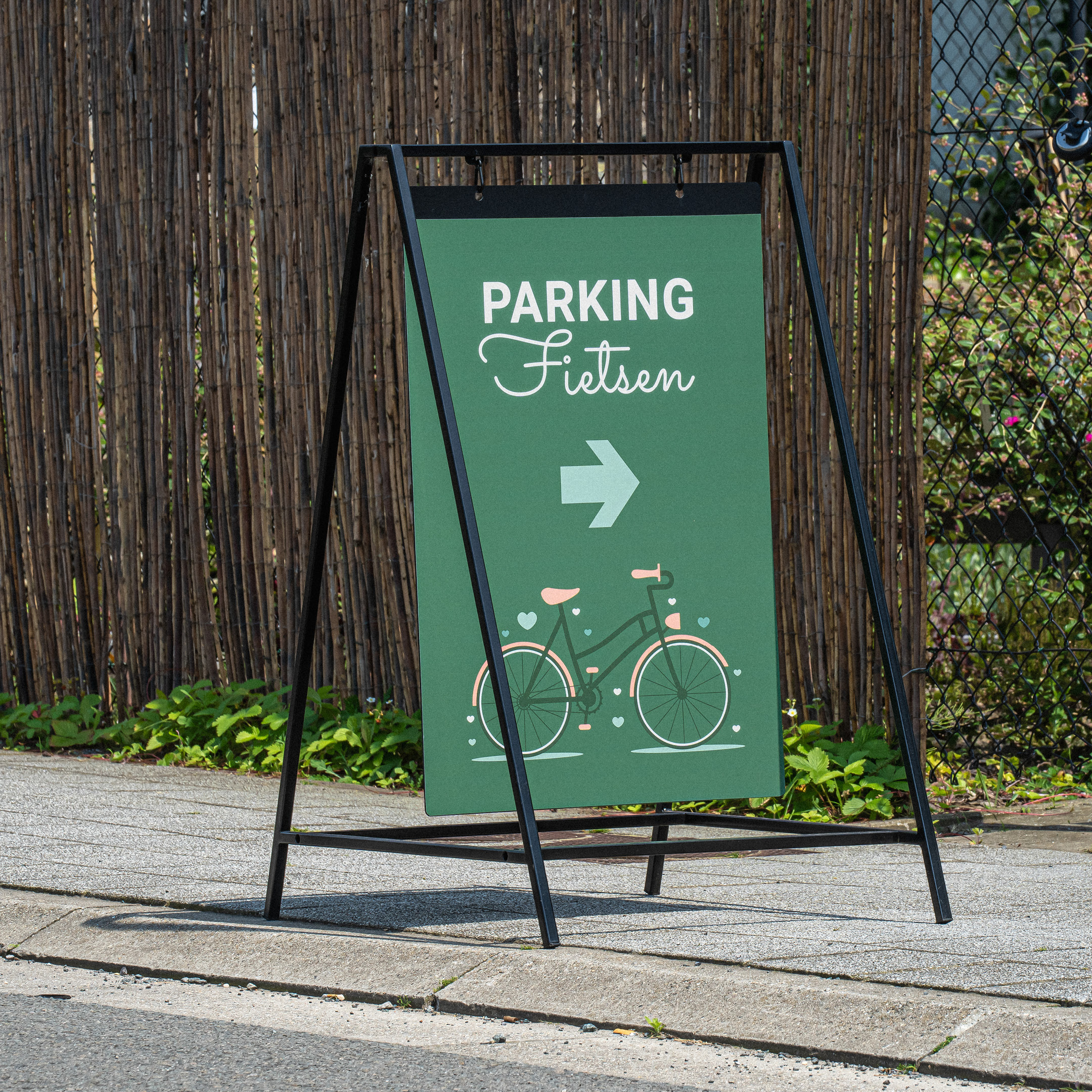 branding Tuin van de chef ingang sign parking fietsen