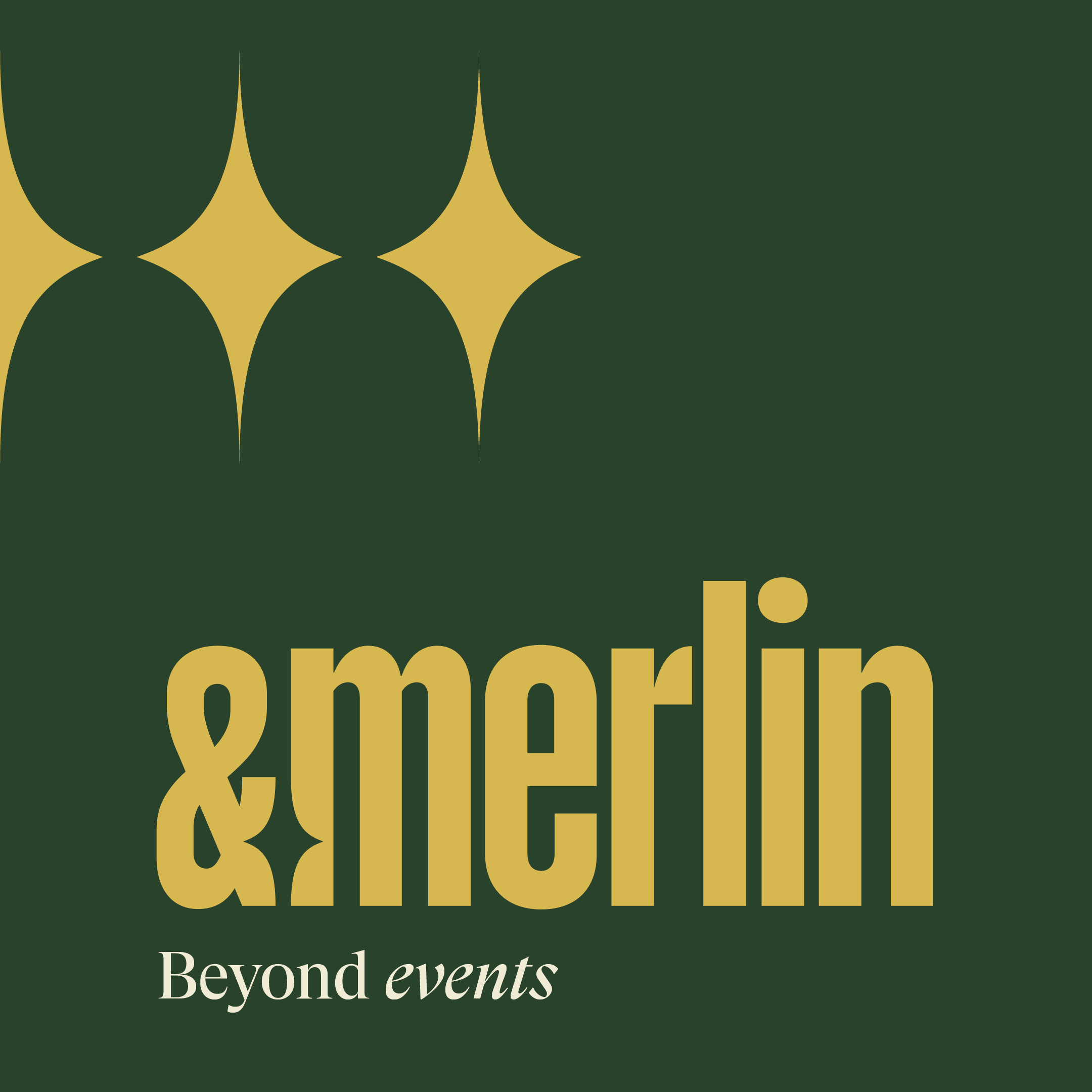 &merlin logo with the tagline beyond events