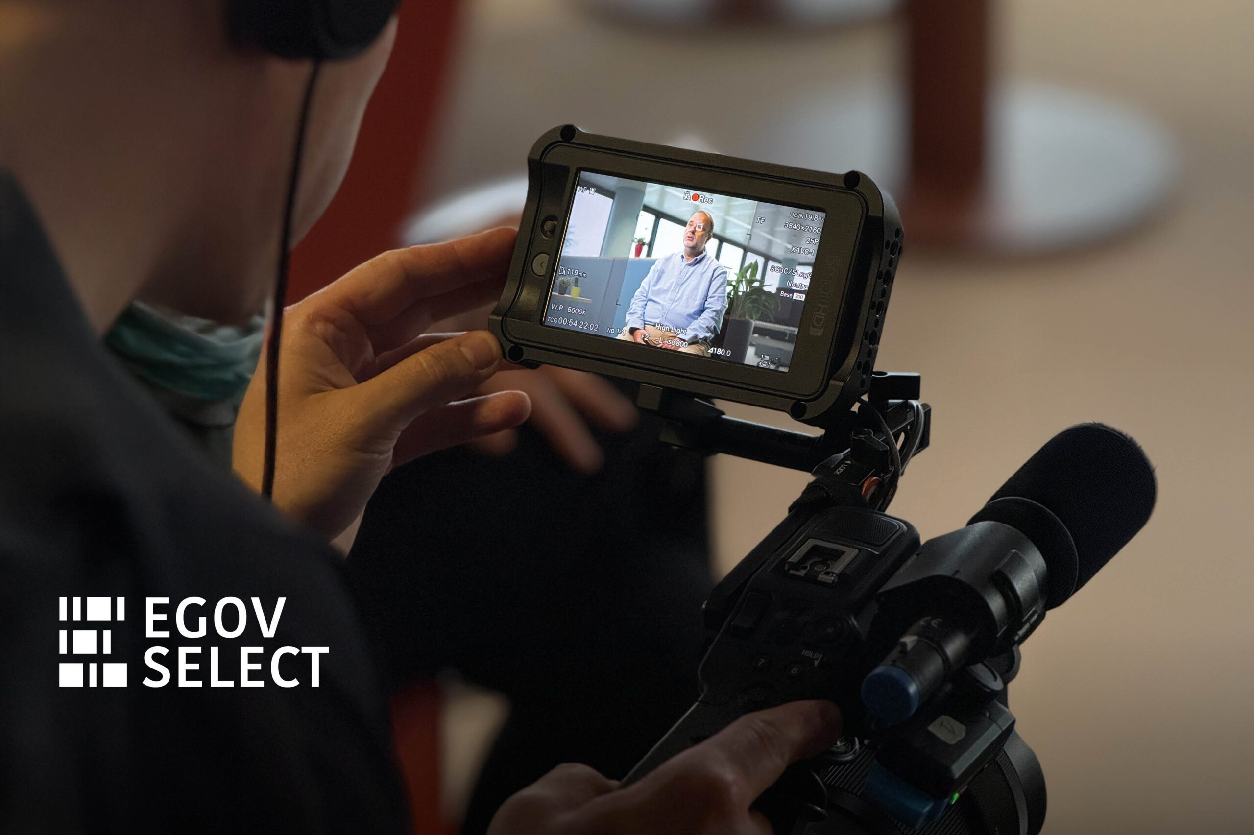 Filming an Egov Select testimonial video